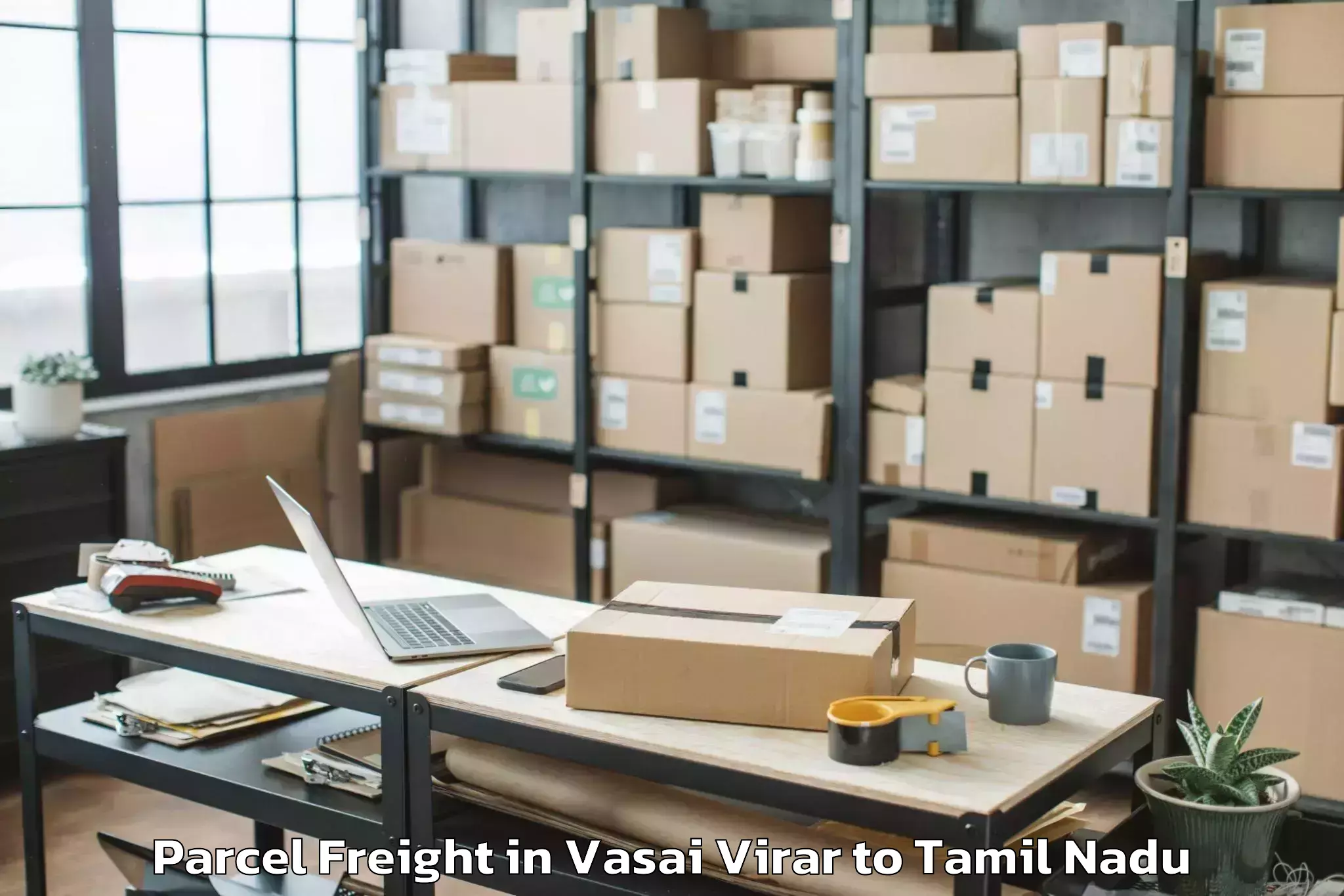 Hassle-Free Vasai Virar to Karaikudi Parcel Freight